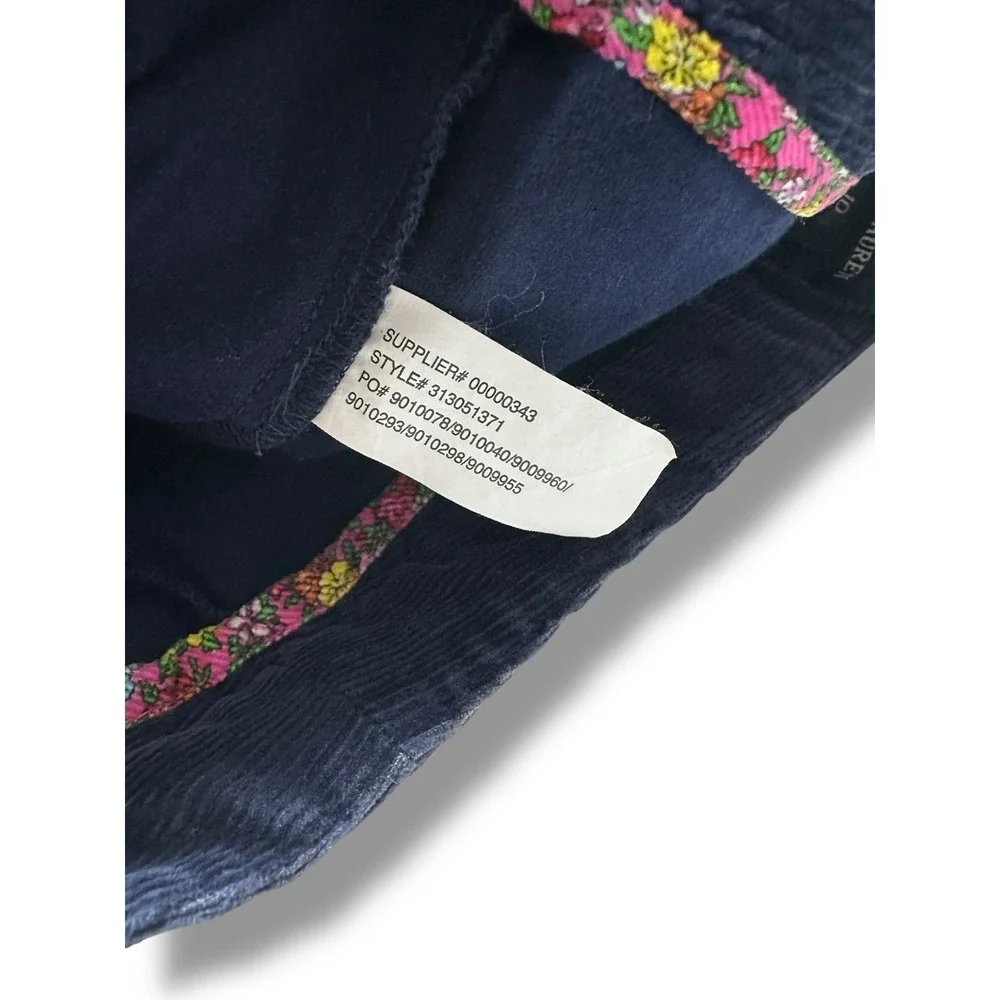 Ralph Lauren Girls‎ 10 Blue Corduroy Skirt Skort Preppy Nautical Pockets